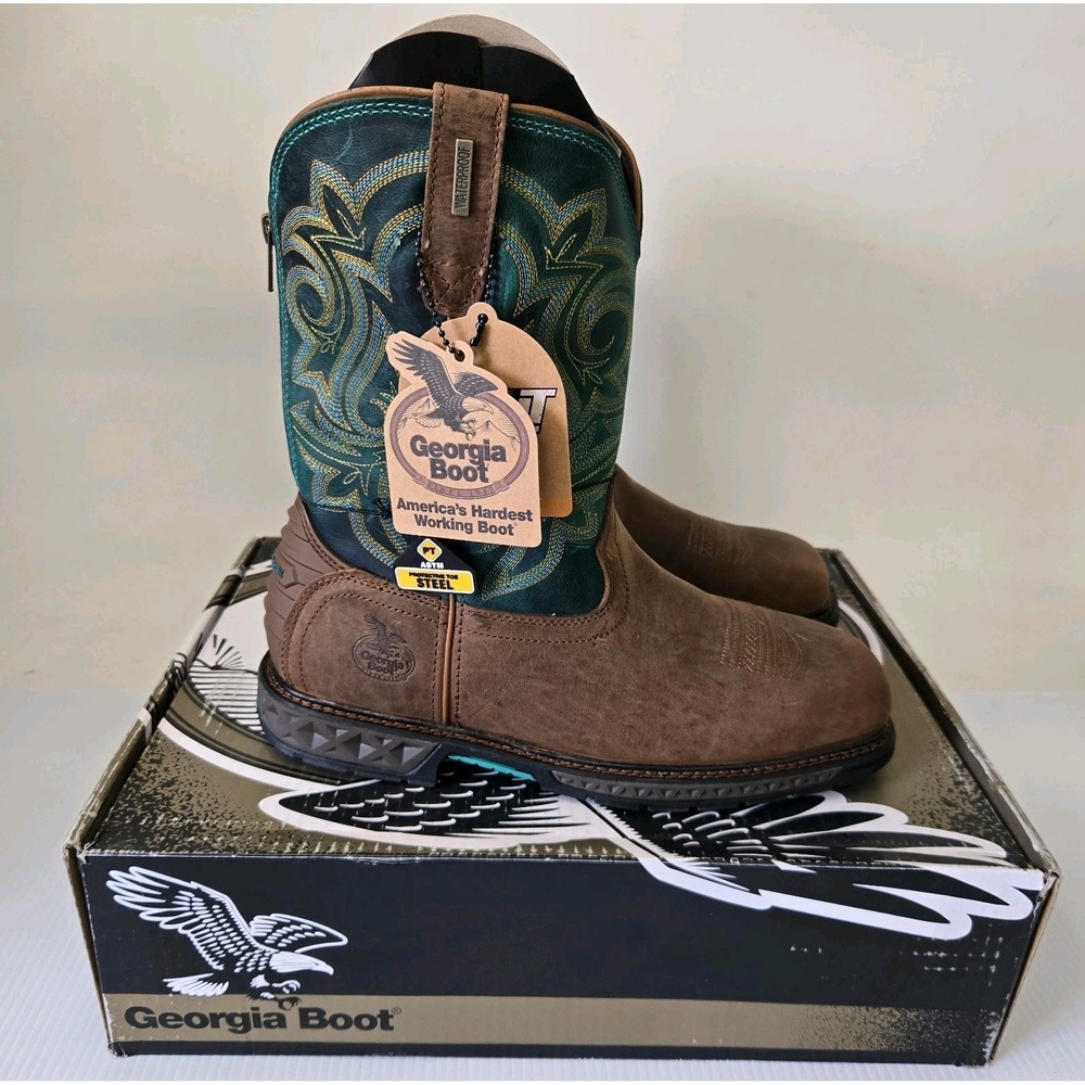 Georgia Boot Carbo-Tec Waterproof Slip-Resistant Steel Toe GB00386 9.5 W Women